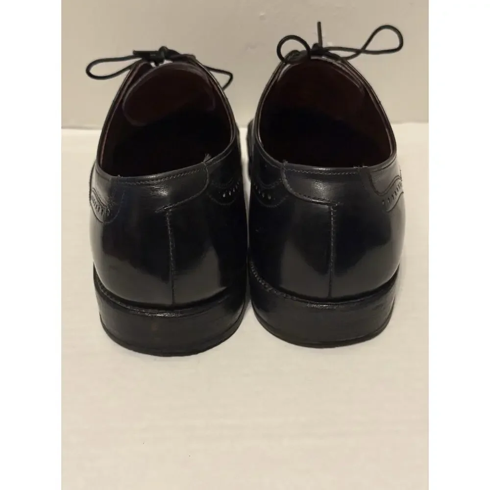 Allen Edmonds Chester Shoes Mens 10 D Wingtip Oxford Luxury Black Leather Dress - Picture 6 of 10